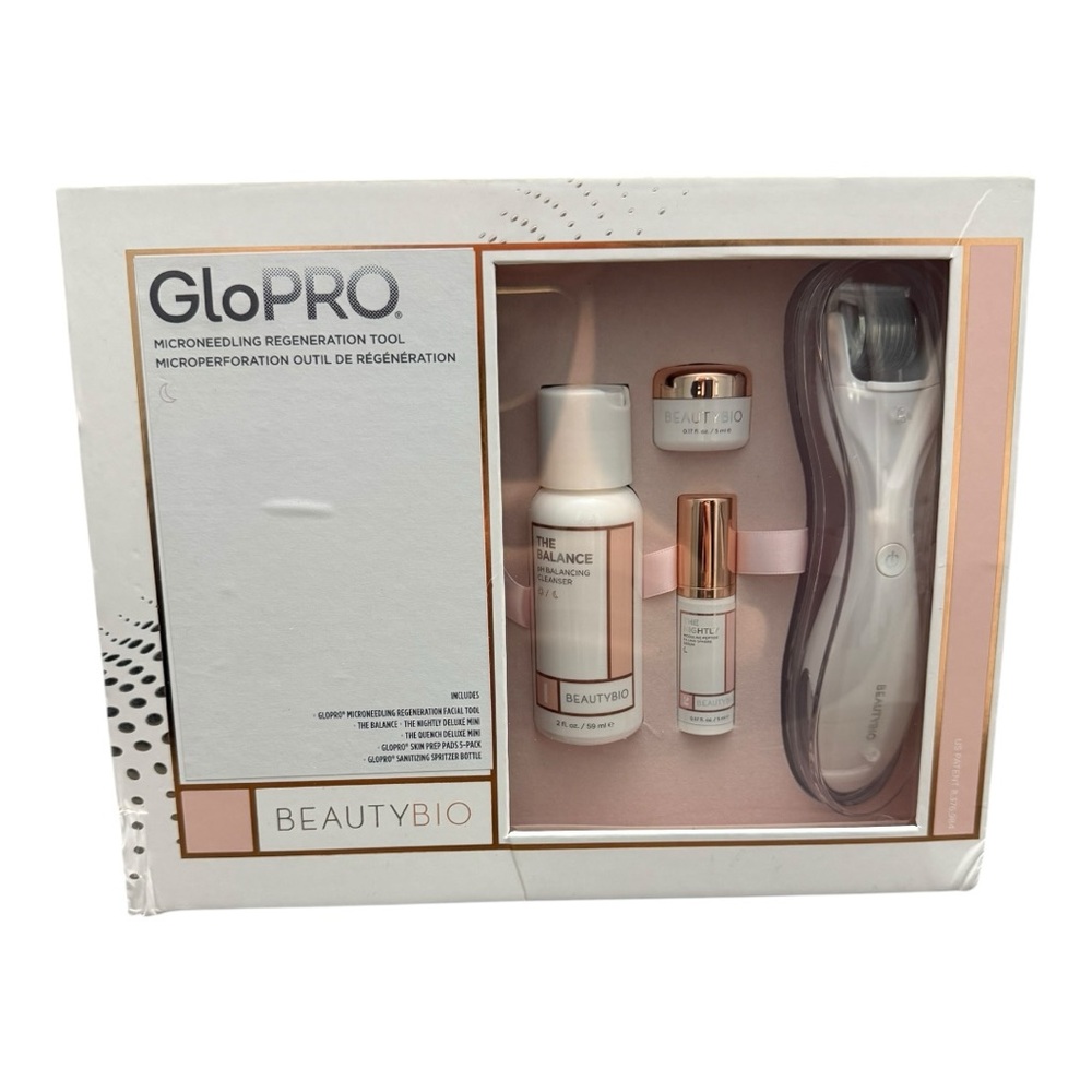 BeautyBio GloPro Microneedling Regeneration Tool Set - Brand New